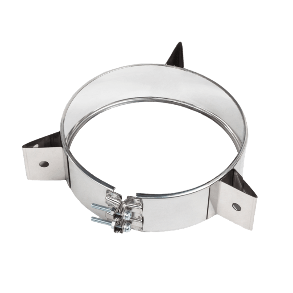 Colier ancorare pentru burlan, inox, diametru 250 mm