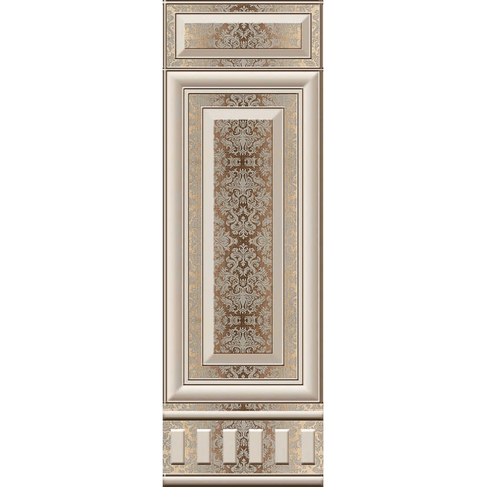 Faianta bucatarie rectificata glazurata Lugo Royal HL, maro, lucios, model, 75 x 25 cm