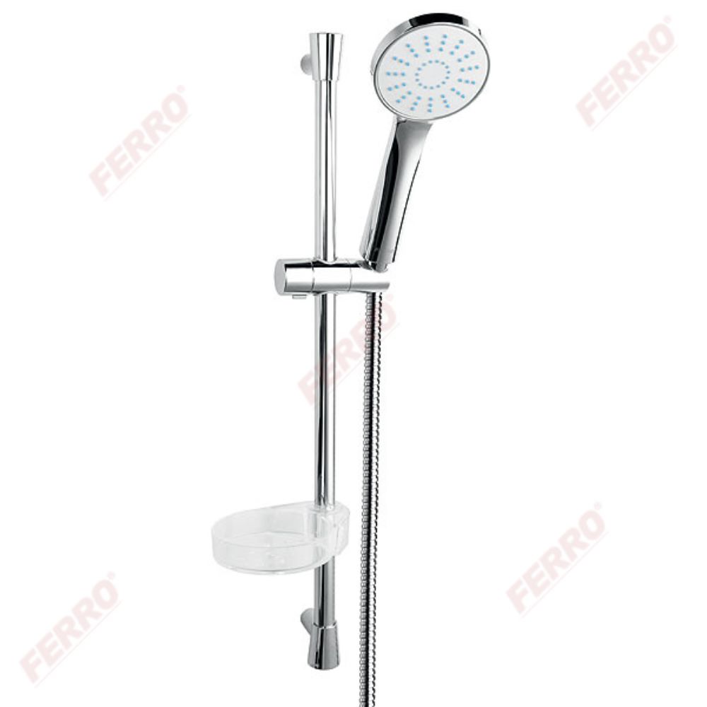 Set de dus Ferro Bellis N180B, 95 mm, furtun de dus, 1,5 m