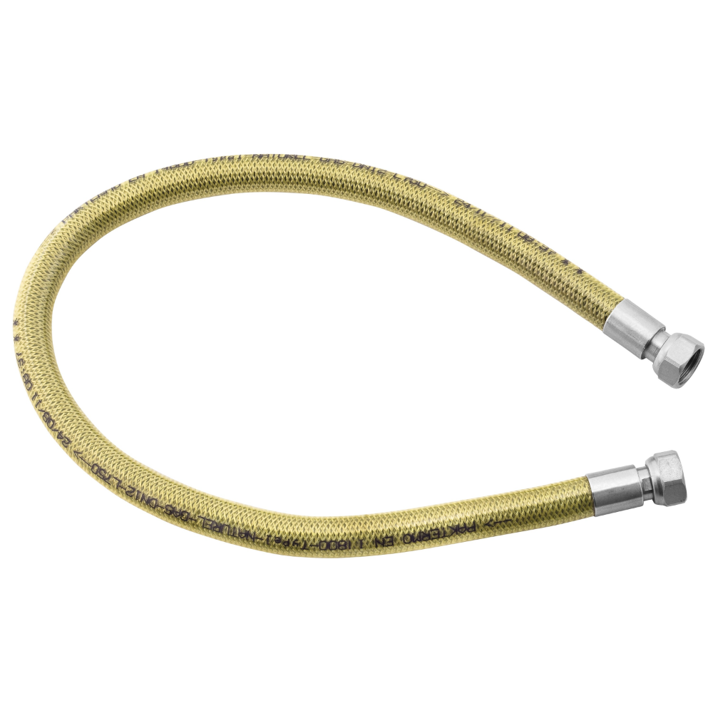 Racord pentru gaz Ferro WG1500, inox/PVC, racord interior - interior 1/2, 150 cm