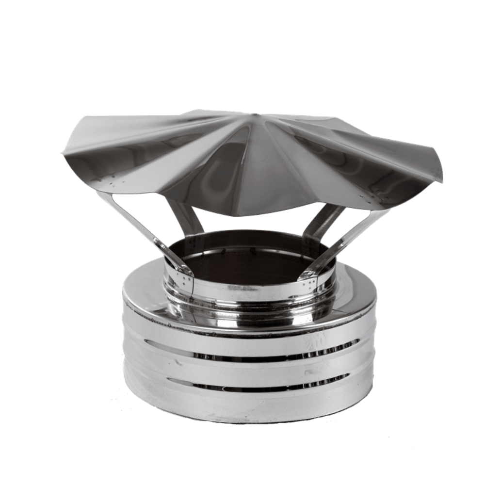 Palarie antiploaie pentru burlan, inox, diametru 180/250 mm