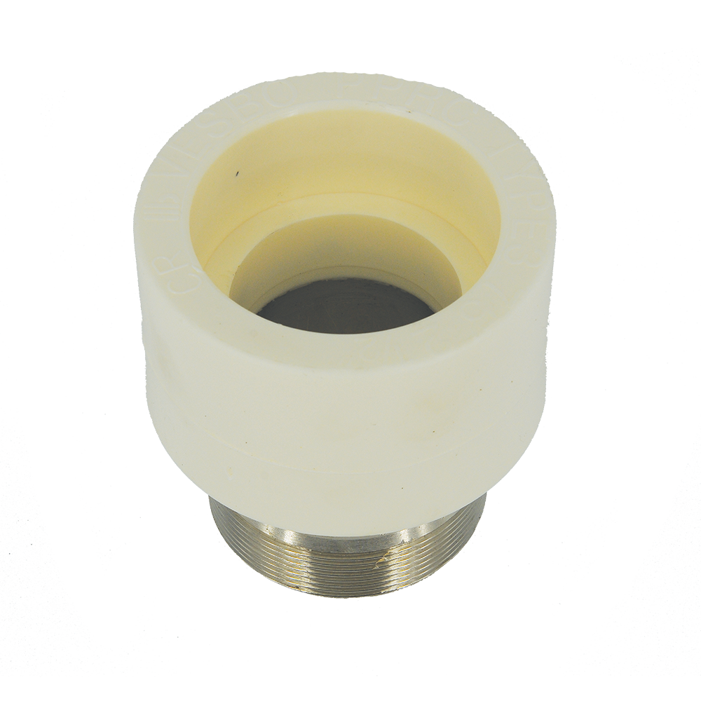 Mufa PPR 75 mm Vesbo, 2 1/2, filet interior, alb