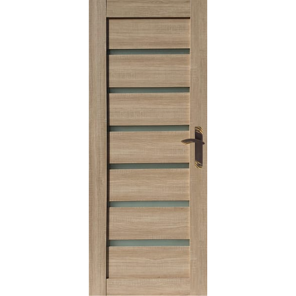 Usa interior MDF Pamate U73, reversibila,cu geam, crem sonoma, 200 x 70 cm