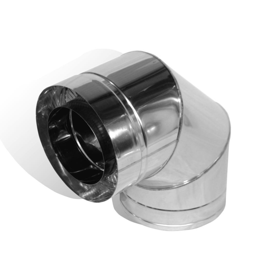 Cot 90° pentru burlan, inox, grosime 0.5 mm, diametru 180/250 mm