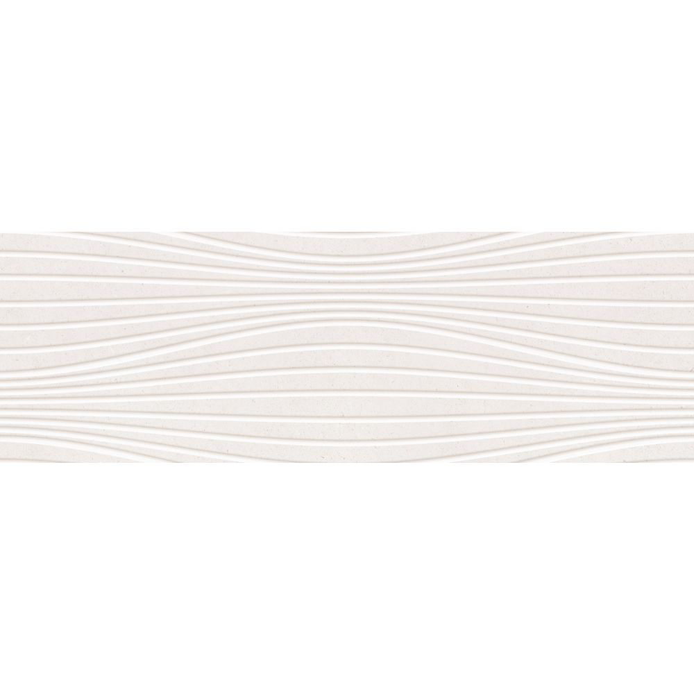 Faianta baie rectificata glazurata AC-13233, alb, mat, aspect de piatra, 75 x 25 cm