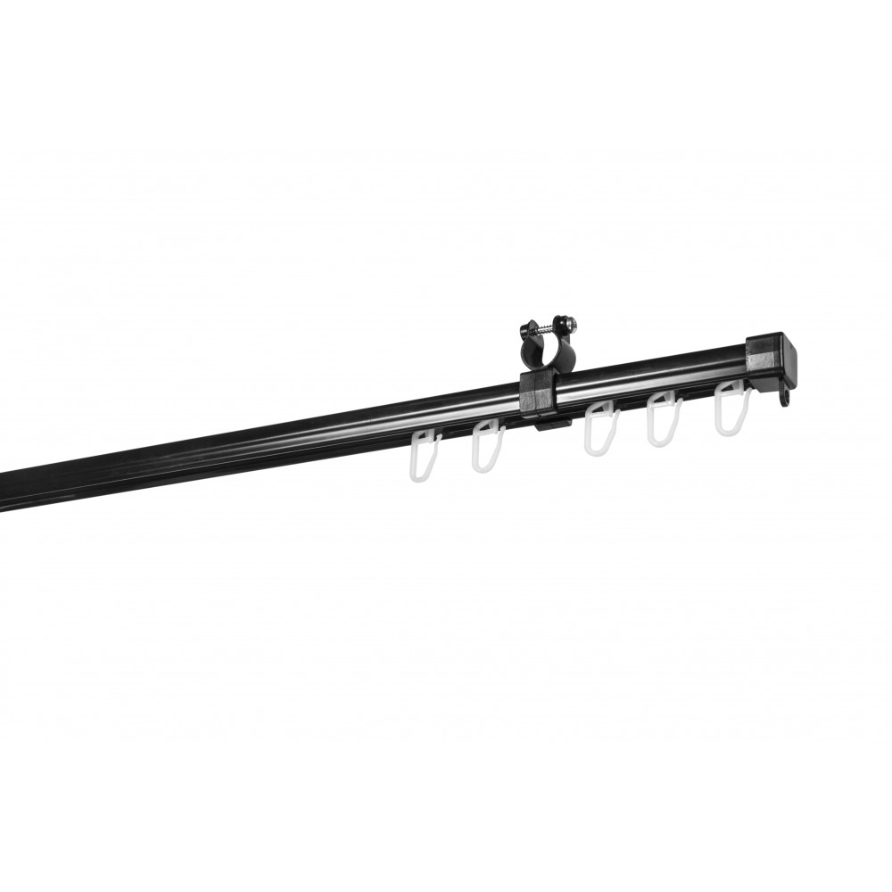 Sina U pentru perdea, metal, negru, 310 cm