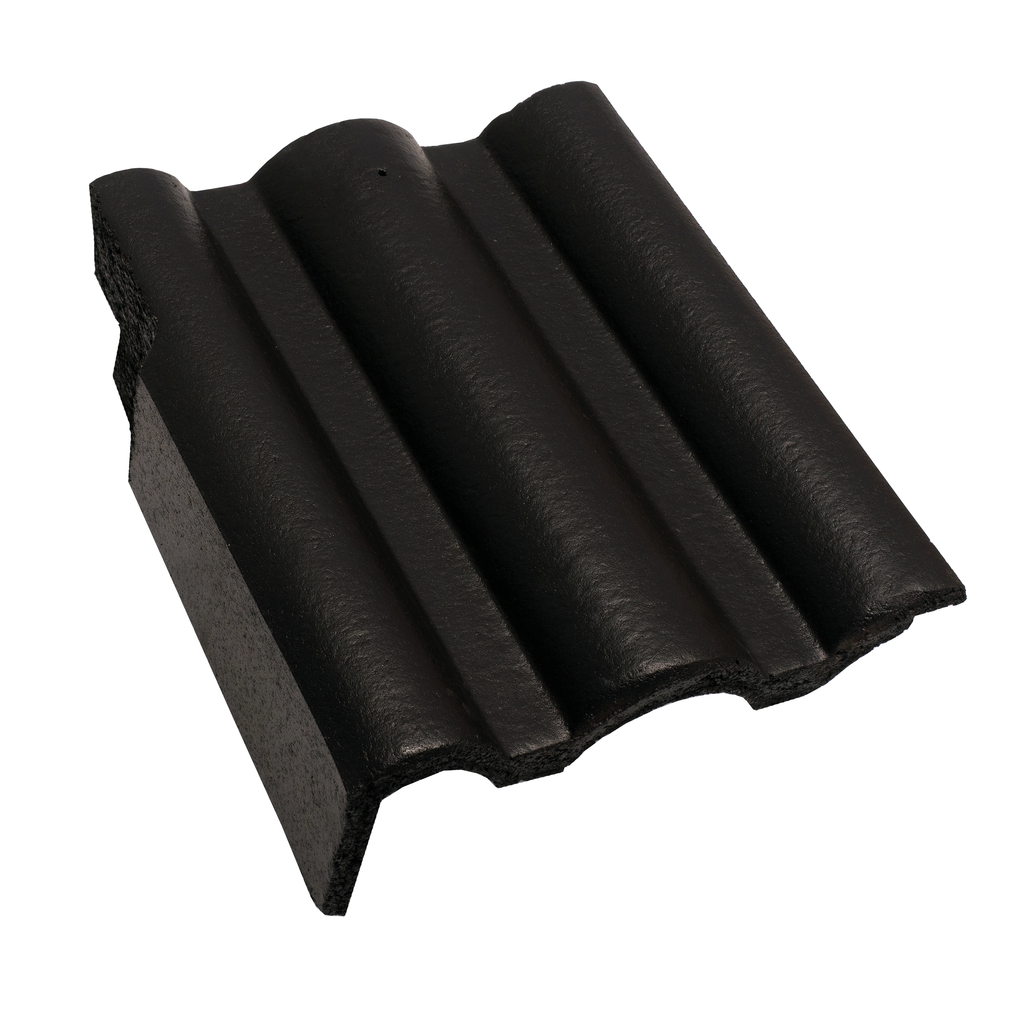 Tigla de beton laterala stanga Terran Danubia,Elegant negru, 350 x 420 mm