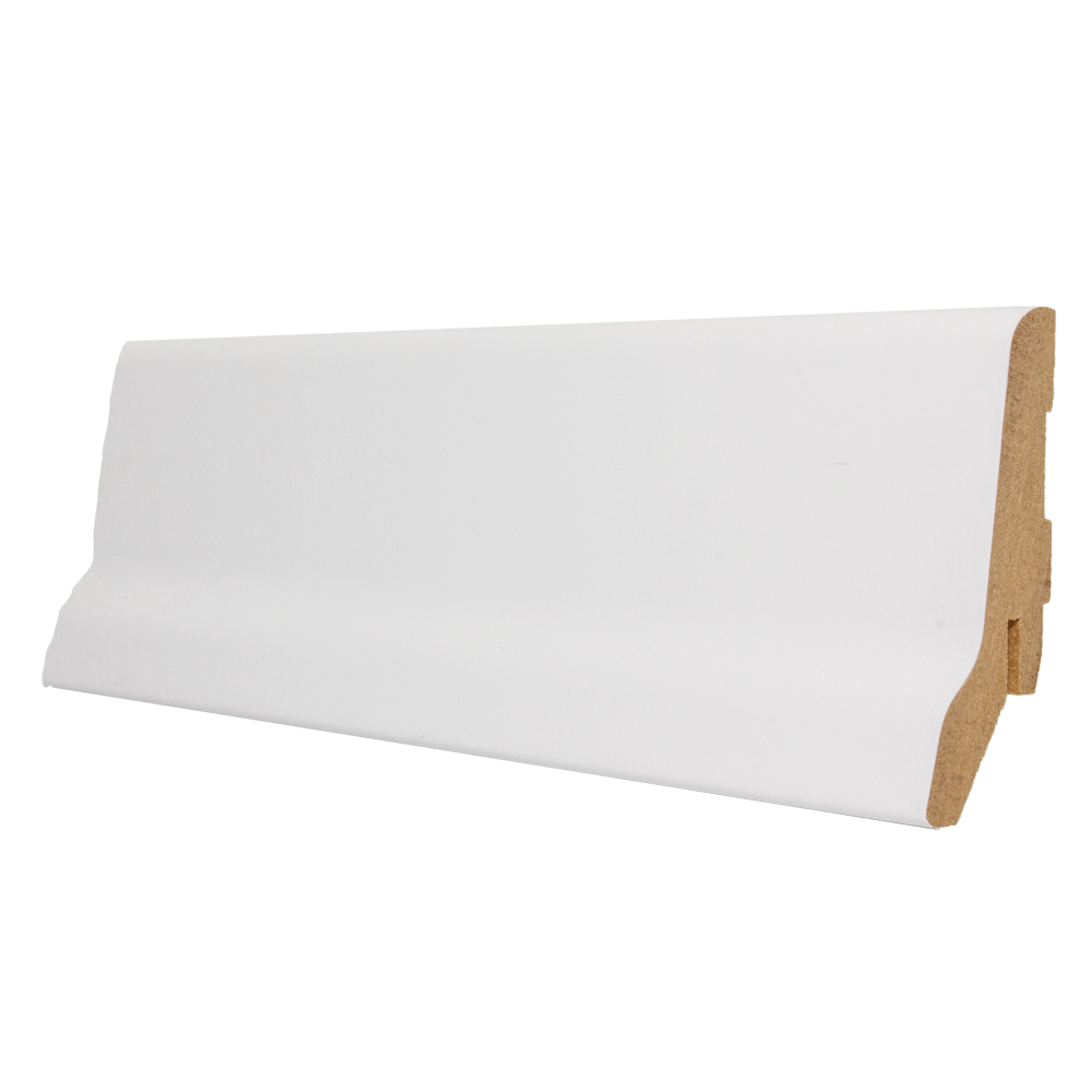 Plinta parchet, MDF, alb, 2800x60x23 mm