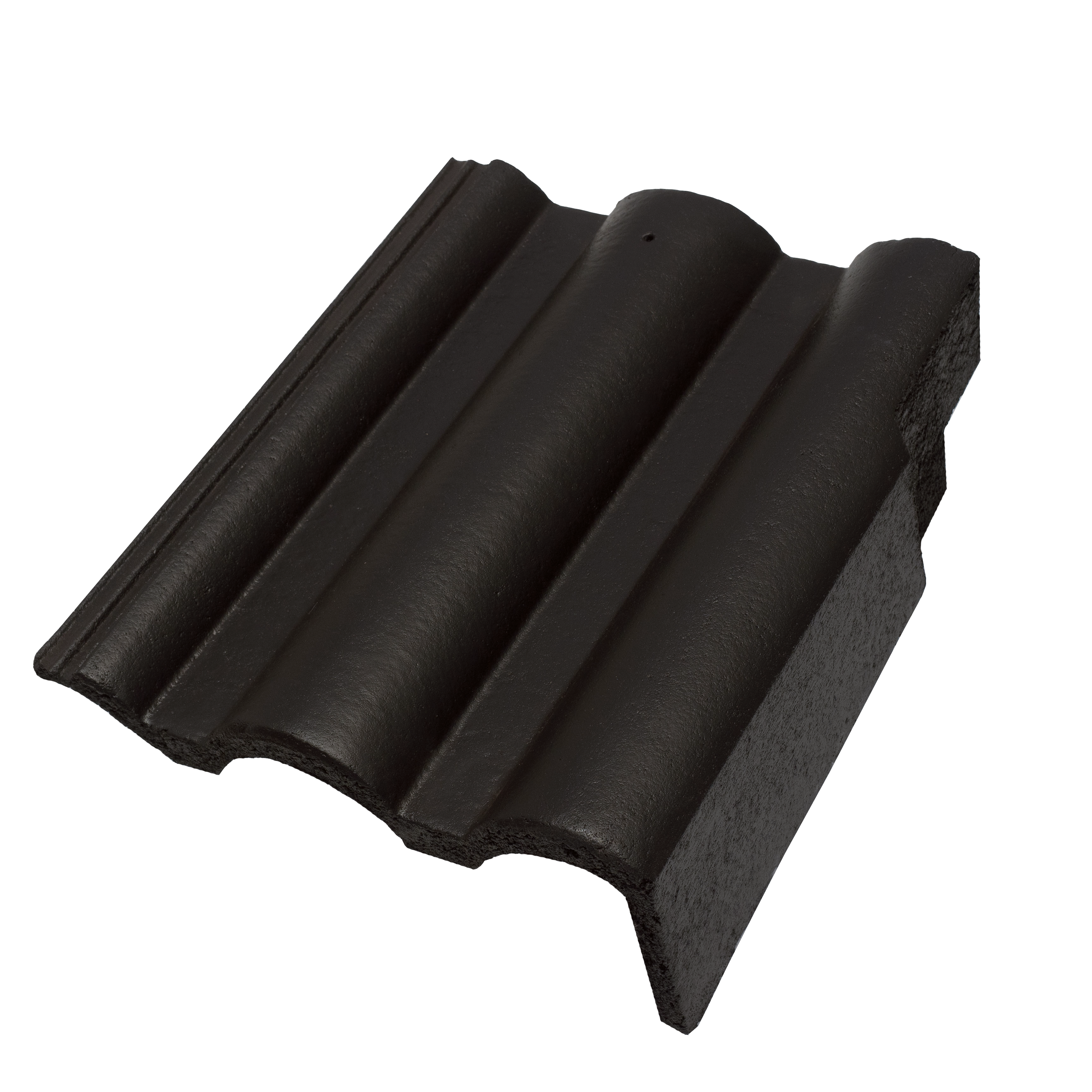 Tigla de beton laterala dreapta Terran Danubia, Elegant, negru, 350 x 420 mm
