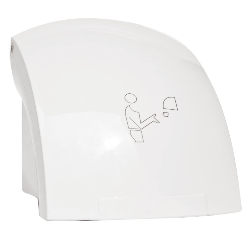 Uscator electric de maini Ferro 6909.1, plastic, alb, 1500W