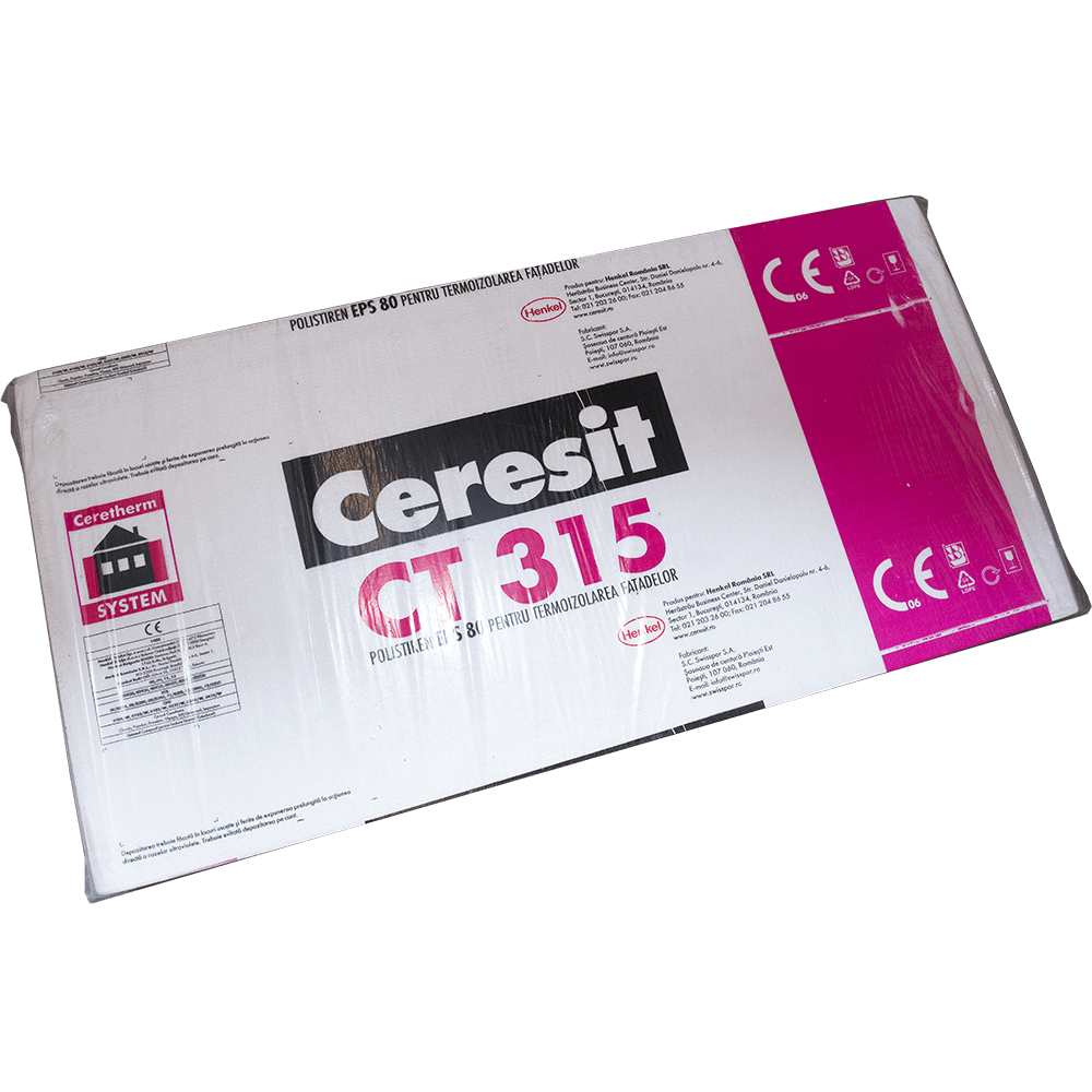 Polistiren expandat, EPS 80, Ceresit CT 315, 8 cm