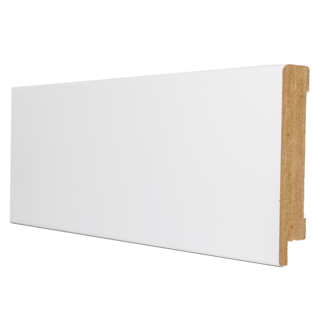 Plinta parchet, MDF, alb, 2800 x 80 x 16 mm