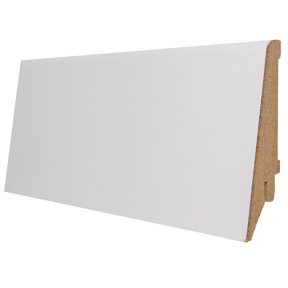 Plinta parchet, MDF, alb, 2800 x 80 x 21 mm