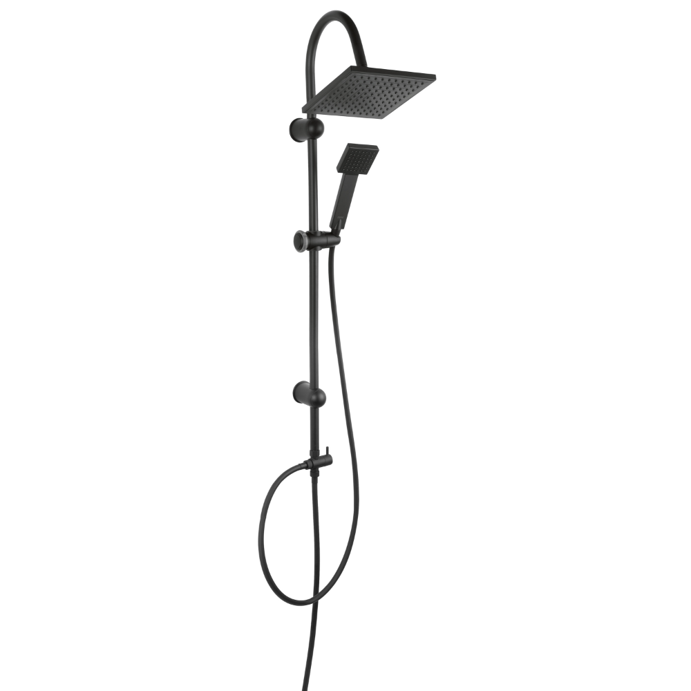Set de dus dual Ferro Squerto Black NP22-BL, para mobila + fixa , alama, negru