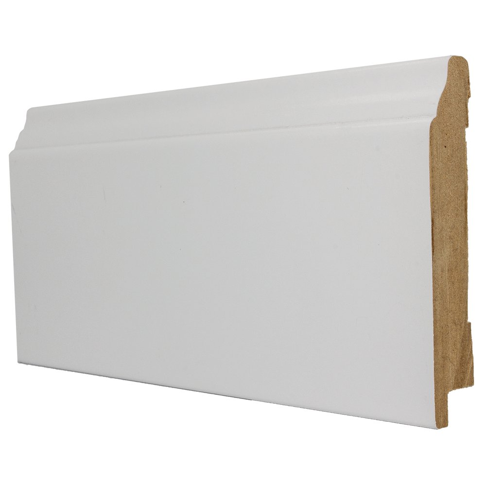 Plinta parchet, MDF, alb, 2800x95x16 mm