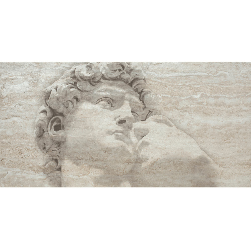 Faianta decor Keramo Rosso Agora David, finisaj estetic, bej si maro, model David, 30 x 60 cm
