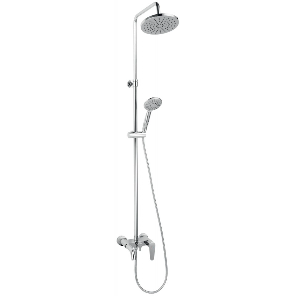 Set dus Ferro Algeo NP78-BAG13U, baterie pentru cada-dus, monocomanda, crom, lungime furtun 1.5 m