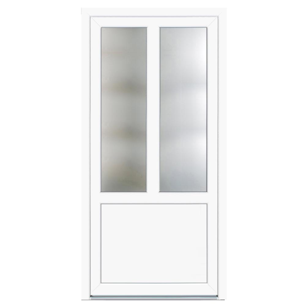 Usa PVC pentru intrare KF94, alb, 98 x 200 cm, 5 camere, stanga