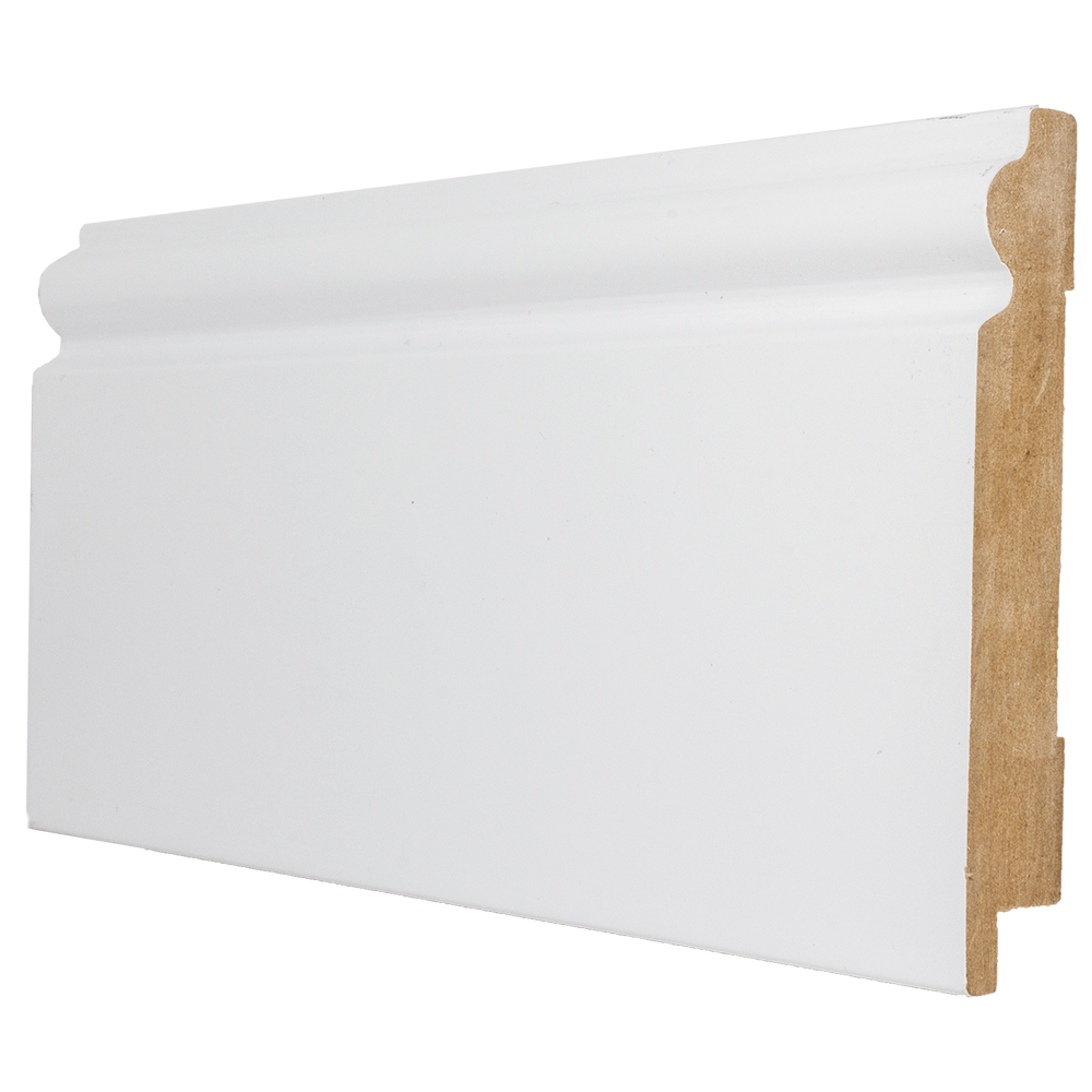 Plinta parchet, MDF, alb, 2800x99x16 mm