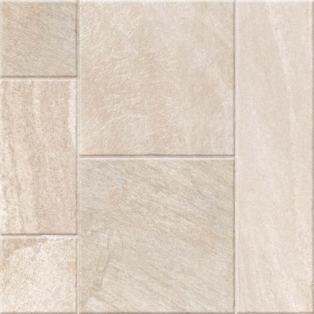 Gresie portelanata Kai Ceramics Santana Mix Beige, bej mat, aspect de piatra, patrata, 60 x 60 cm