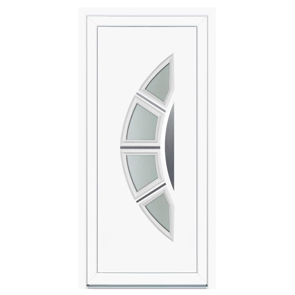 Usa PVC pentru intrare KT35, alb, 98 x 200 cm, 5 camere, stanga