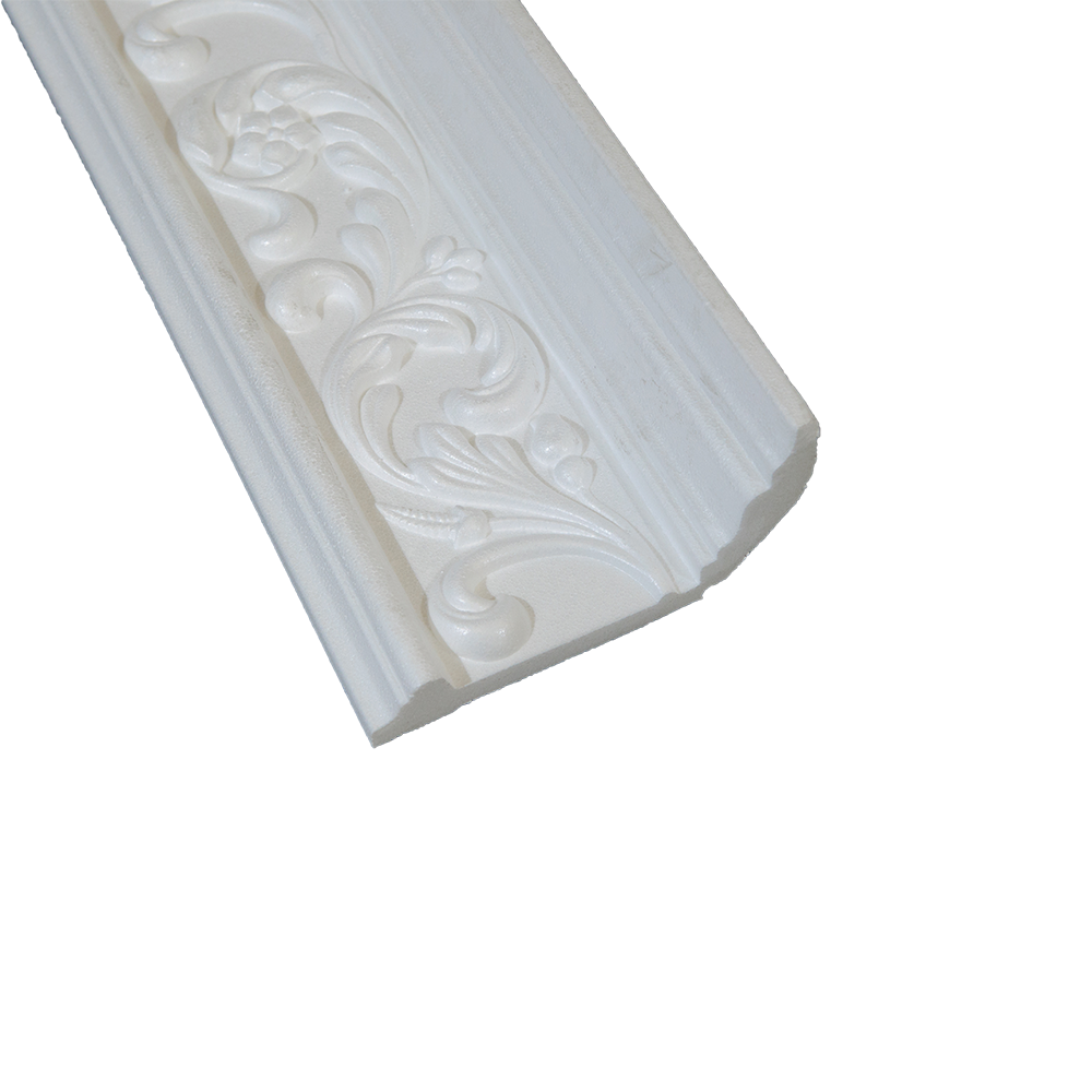Bagheta decorativa DP195, alb, polistiren extrudat, 2 m