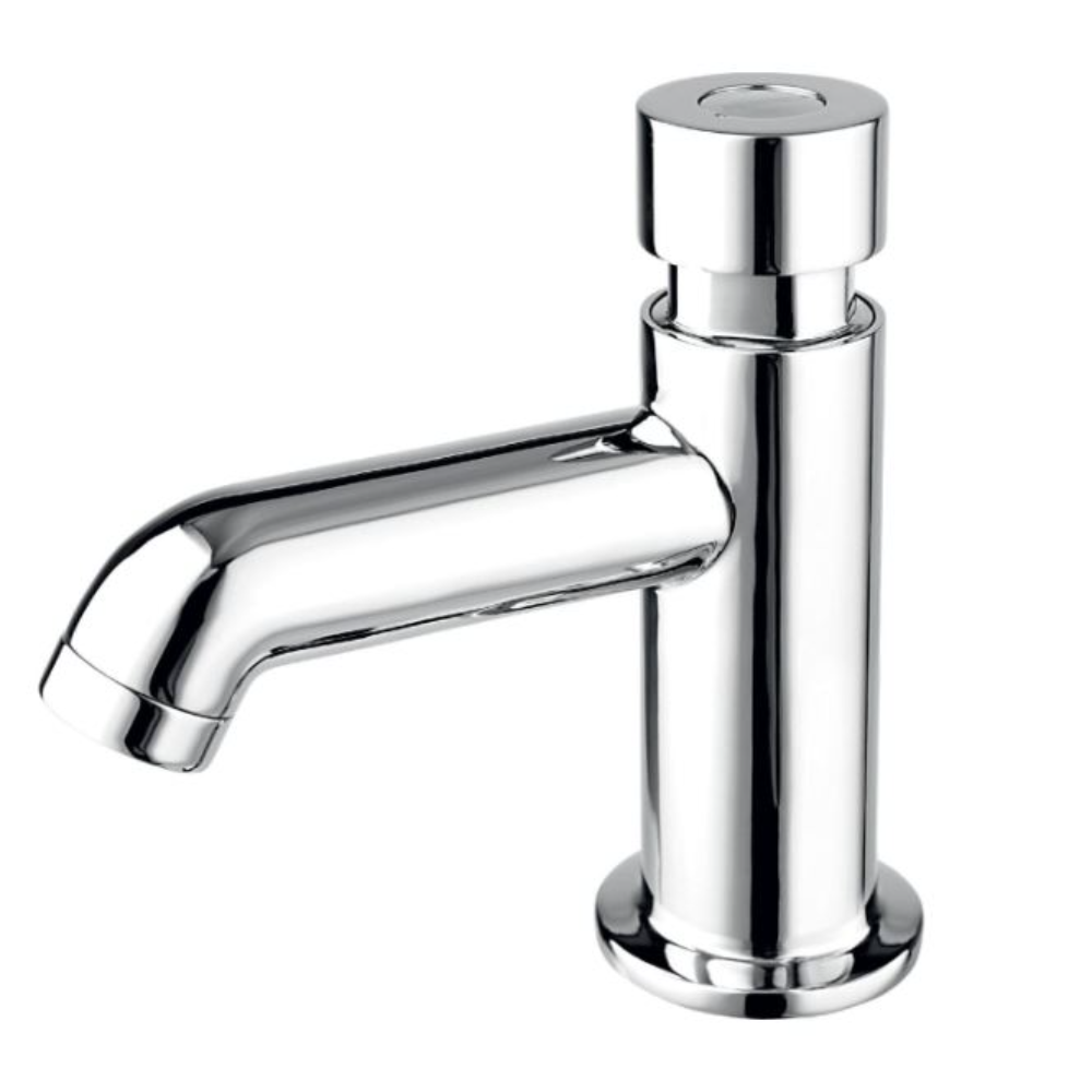 Baterie cu temporizare pentru lavoar Ferro Presstige Z201, monocomanda, alama