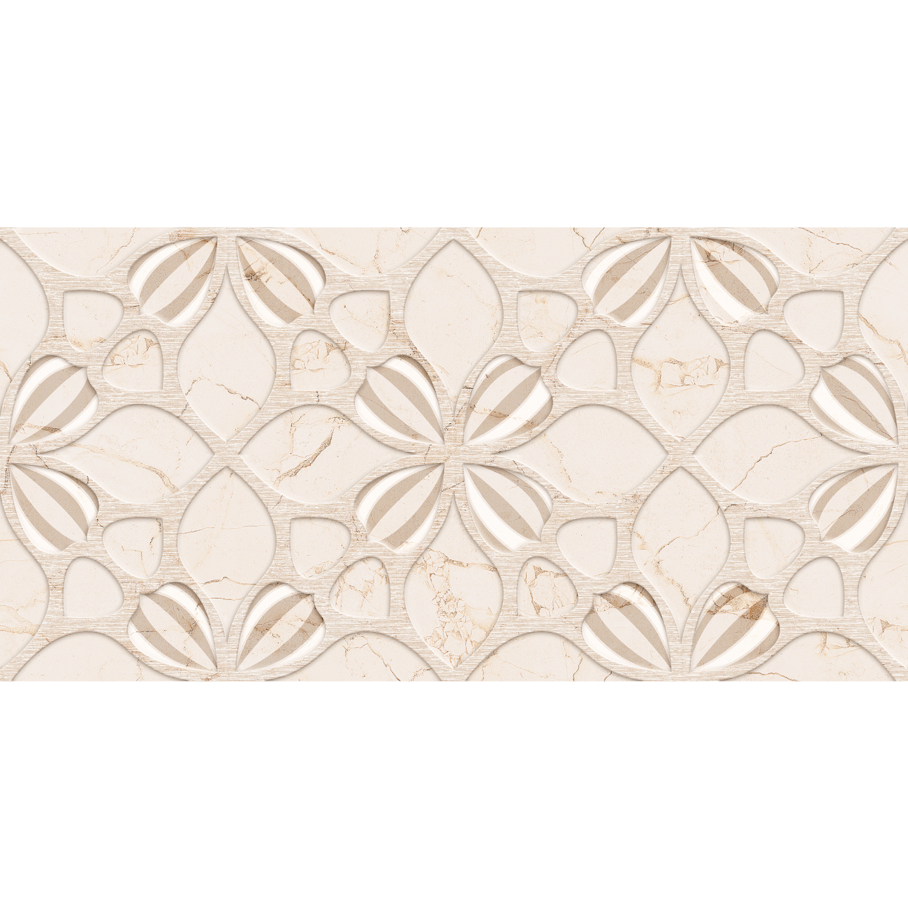 Faianta decorativa Yasmin Beige HL, glazurata, rectificata, bej, lucioasa, 30 x 60 cm