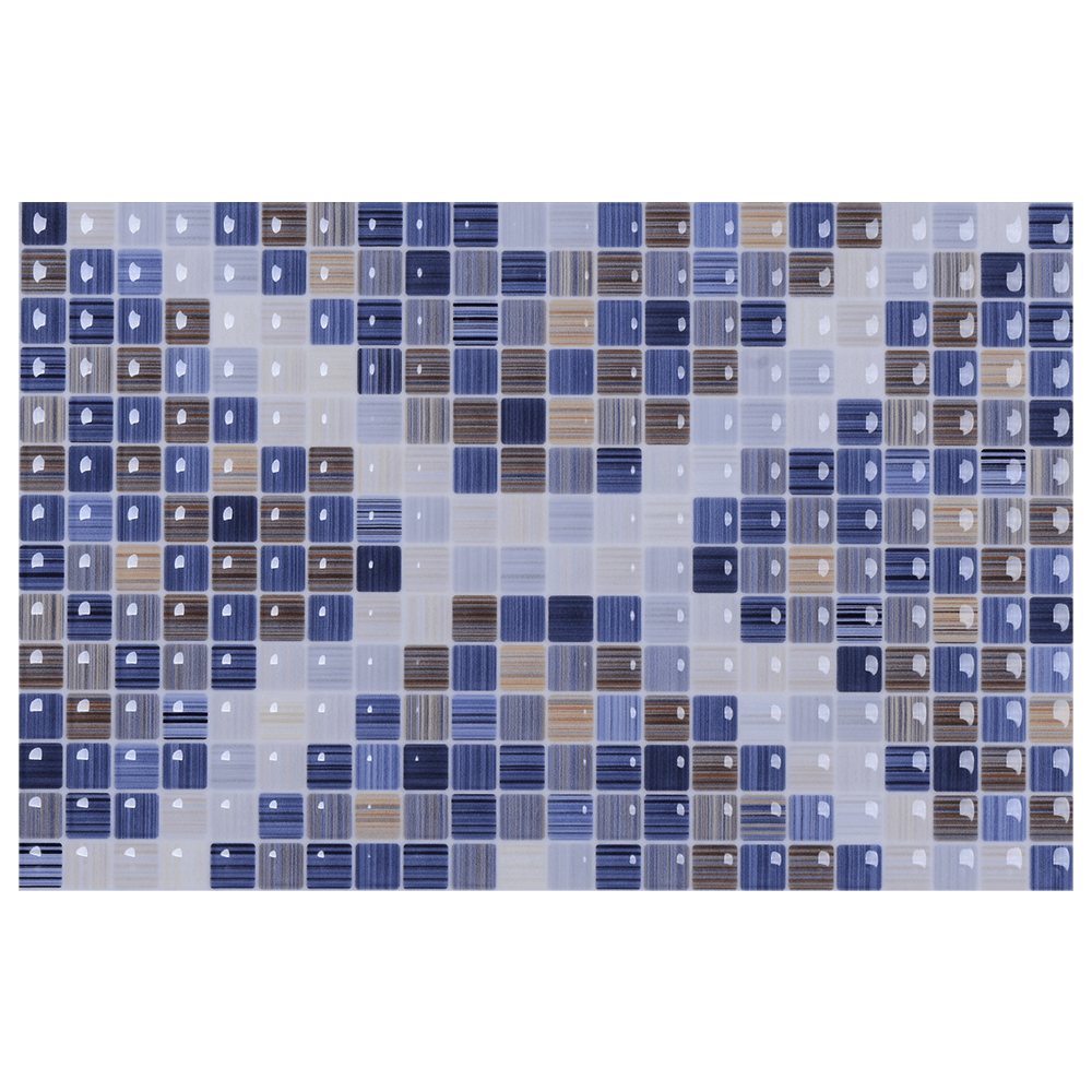 Faianta baie glazurata Keramin Glamour, multicolor, lucios, aspect de piatra, albastru/gri, 40 x 27.5 cm