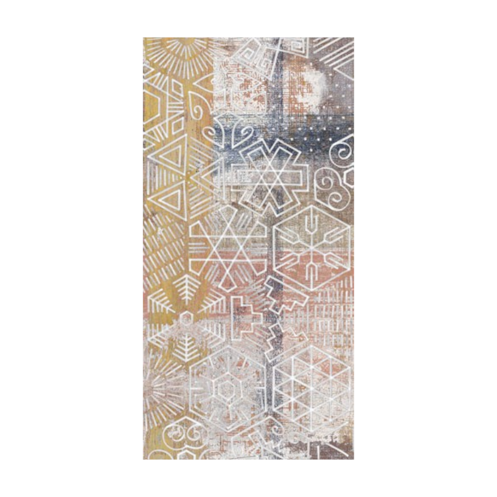 Faianta Lilly Art Mix, cu model geometric, multicolor, dreptunghiulara, 50 x 25 cm
