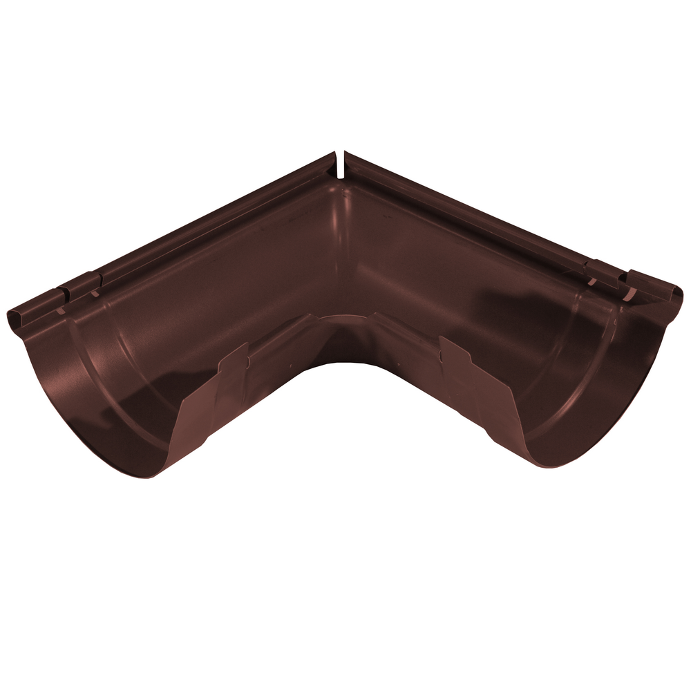 Coltar interior tip 1 jgheab Novatik Ronda, metal, diam. 150 mm, maro RAL 8017