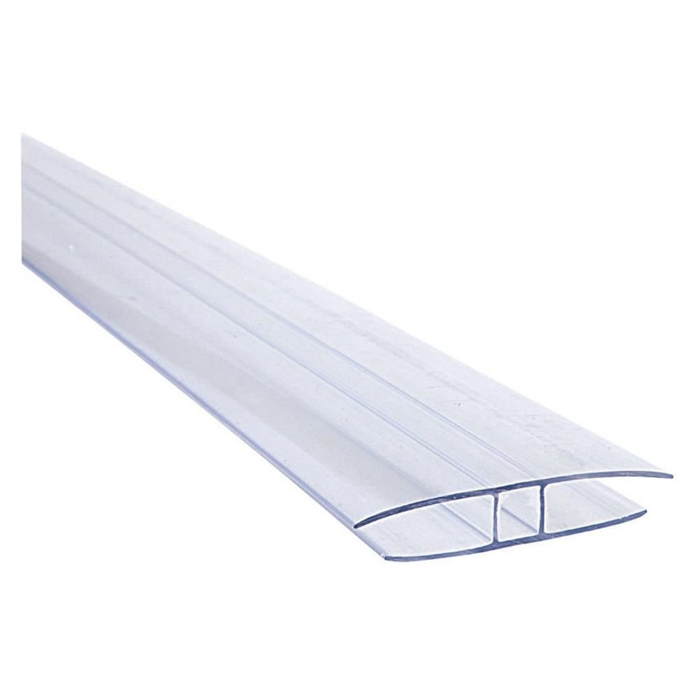 Profil H policarbonat transparent, grosime 8 mm, lungime 6 m, SM
