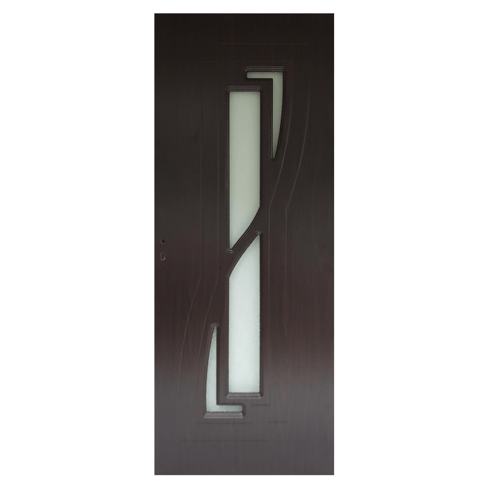 Usa interior celulara cu geam Pamate M042, revresibila, MDF, wenge, toc fix, 200 x 80 x 3.5 cm