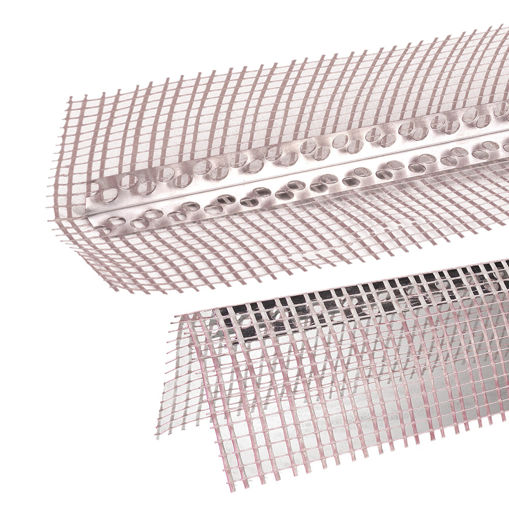 Profil de colt, aluminiu, plasa fibra de sticla, 100 x 100 x 2500 mm