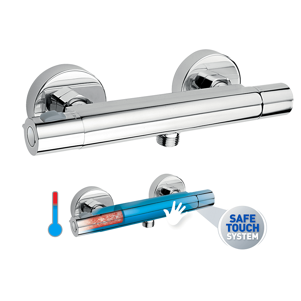 Baterie cu termostat pentru dus Ferro Trinity TRM7, alama, 35 mm