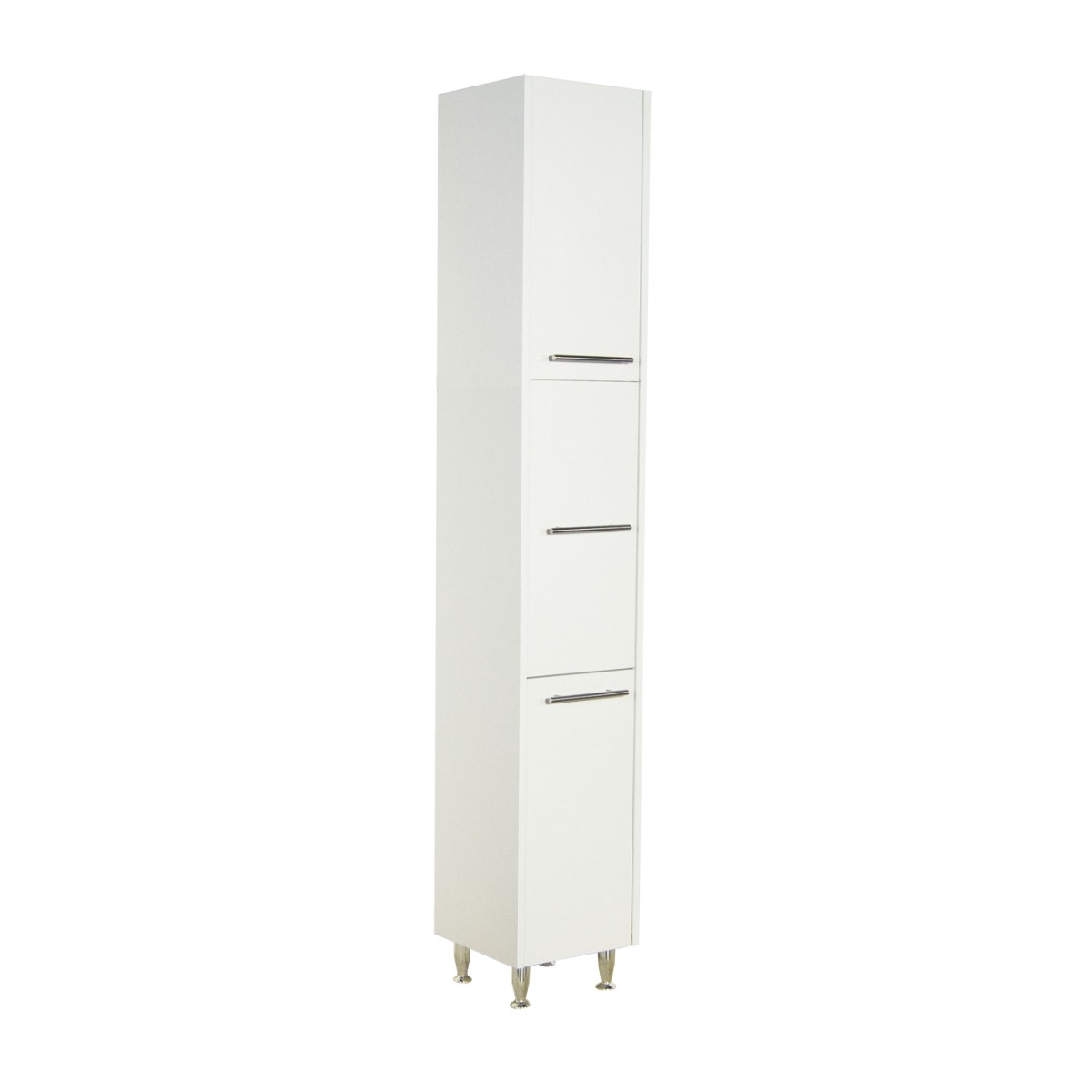 Coloana baie Badenmob Seria 020, 3 usi, fixare cu stativ, PAL, alb, 30 x 30 x 180 cm