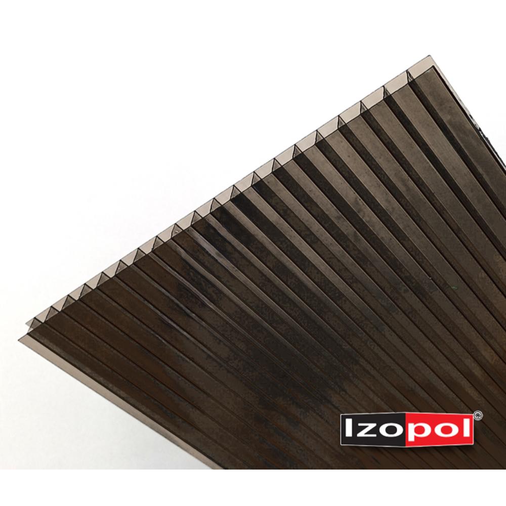 Placa policarbonat Izopol, negru, grosime 6 mm, 2 x 1.05 m