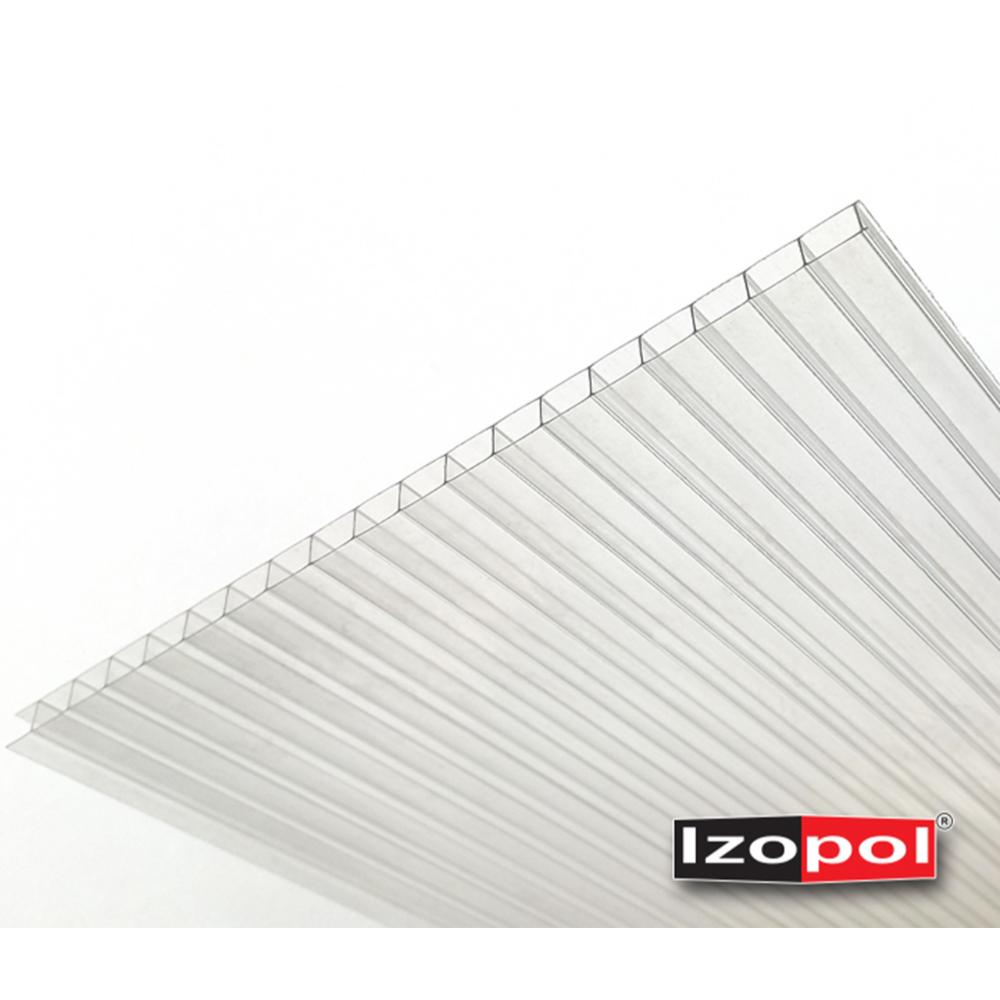 Placa policarbonat Izopol, transparent, grosime 8 mm, 2 x 1.05 m