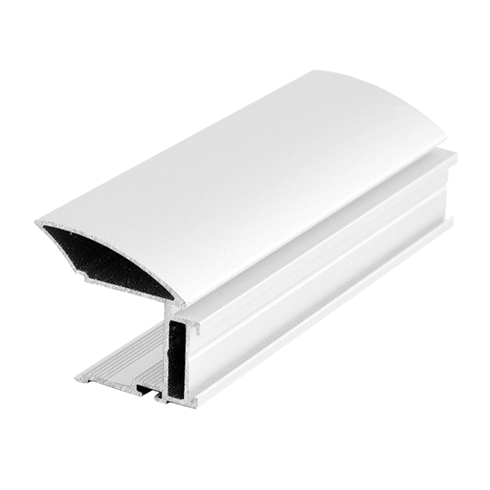 Profil tip maner Multiomega Wide, aluminiu, alb, 2.7 m