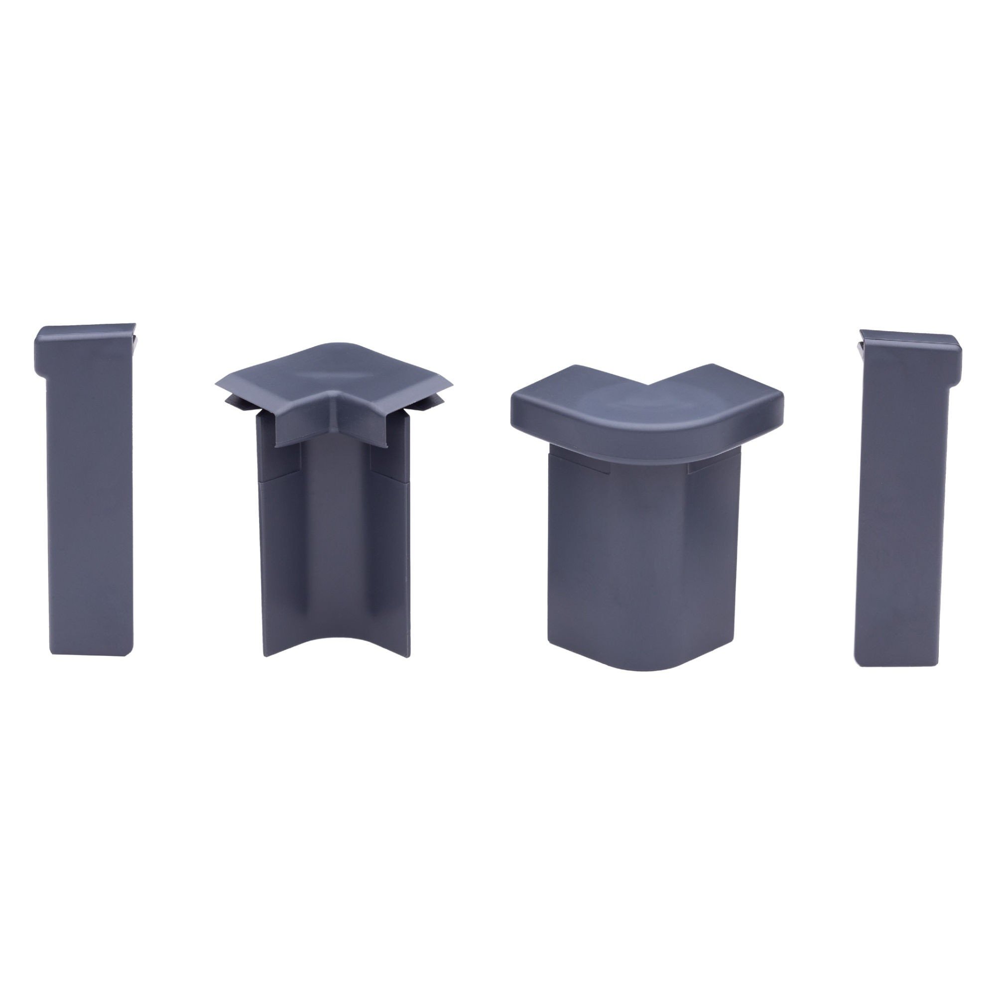 Set colt plinta mocheta Set Prod N25474, polimer dur, gri, 50 x 14 mm, 10 bucati/set