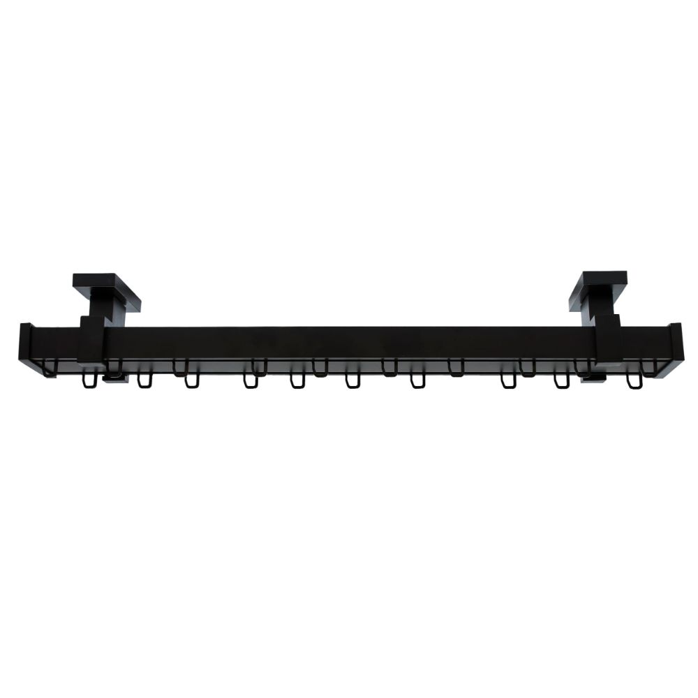 Sina aluminiu, negru mat, lungime 400 cm, accesorii incluse