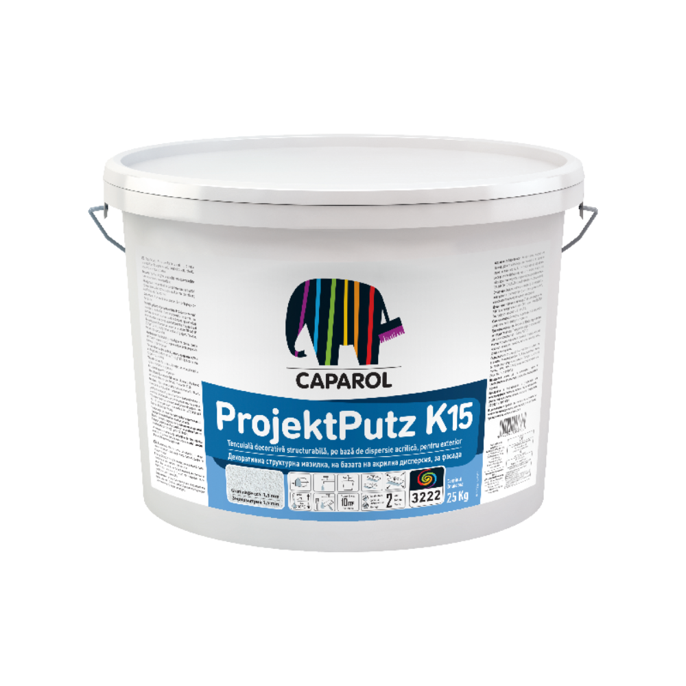 Tencuiala decorativa structurabila, Caparol ProjektPutz K15, exterior, 25 kg