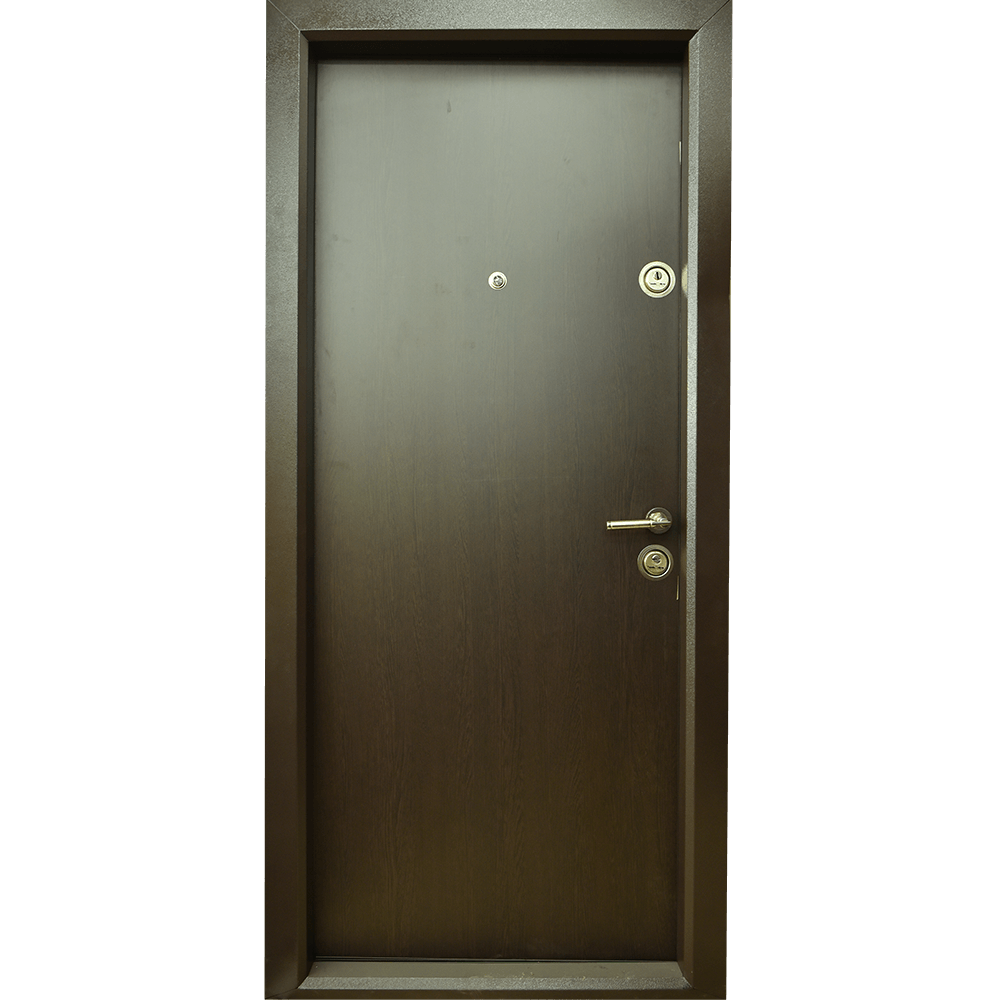 Usa metalica de intrare in apartament Arta Door 101, cu fete din MDF laminat, deschidere stanga, culoare wenge, 880 x 2010 mm
