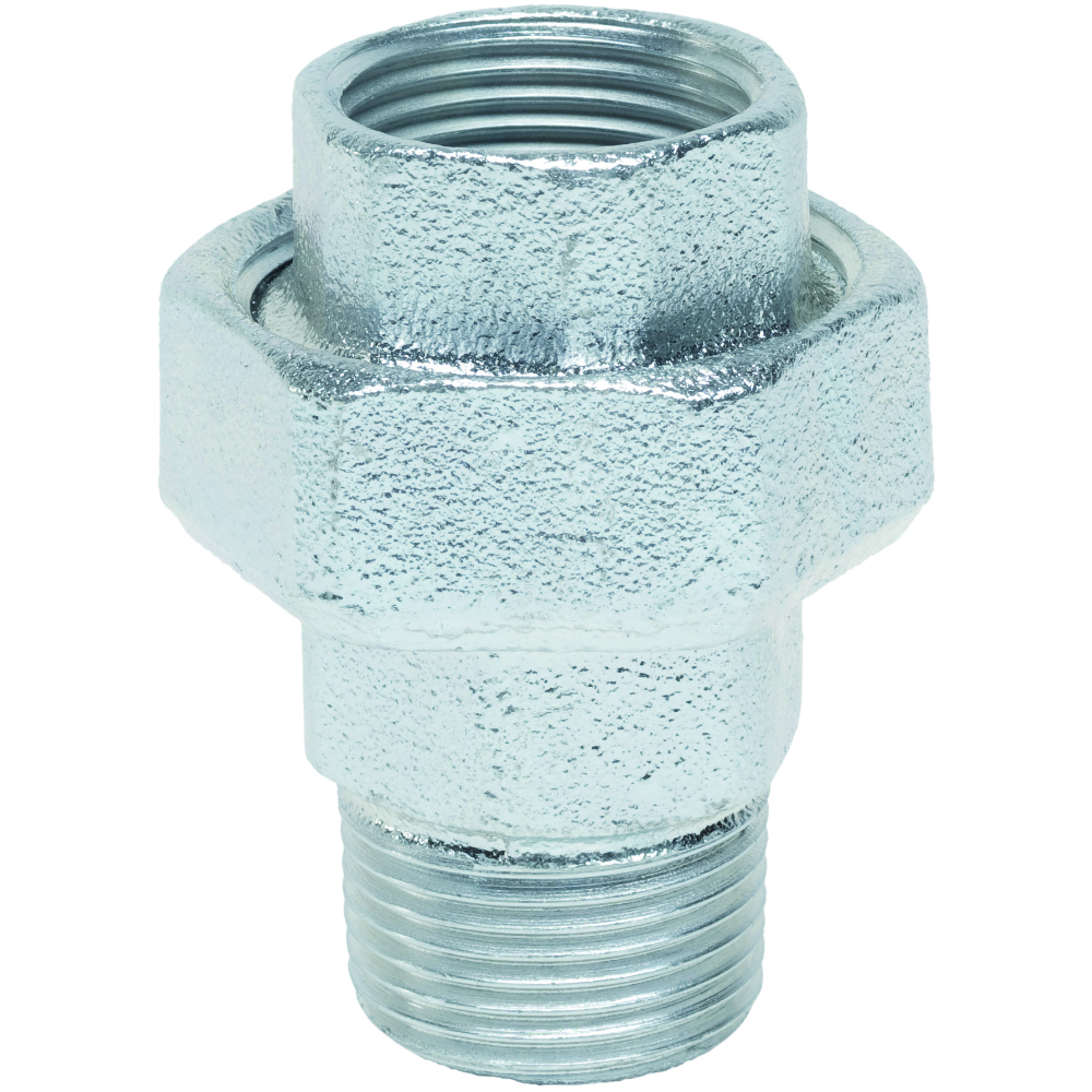 Olandez Gebo, fonta zincata, filet interior-exterior, 1 inch