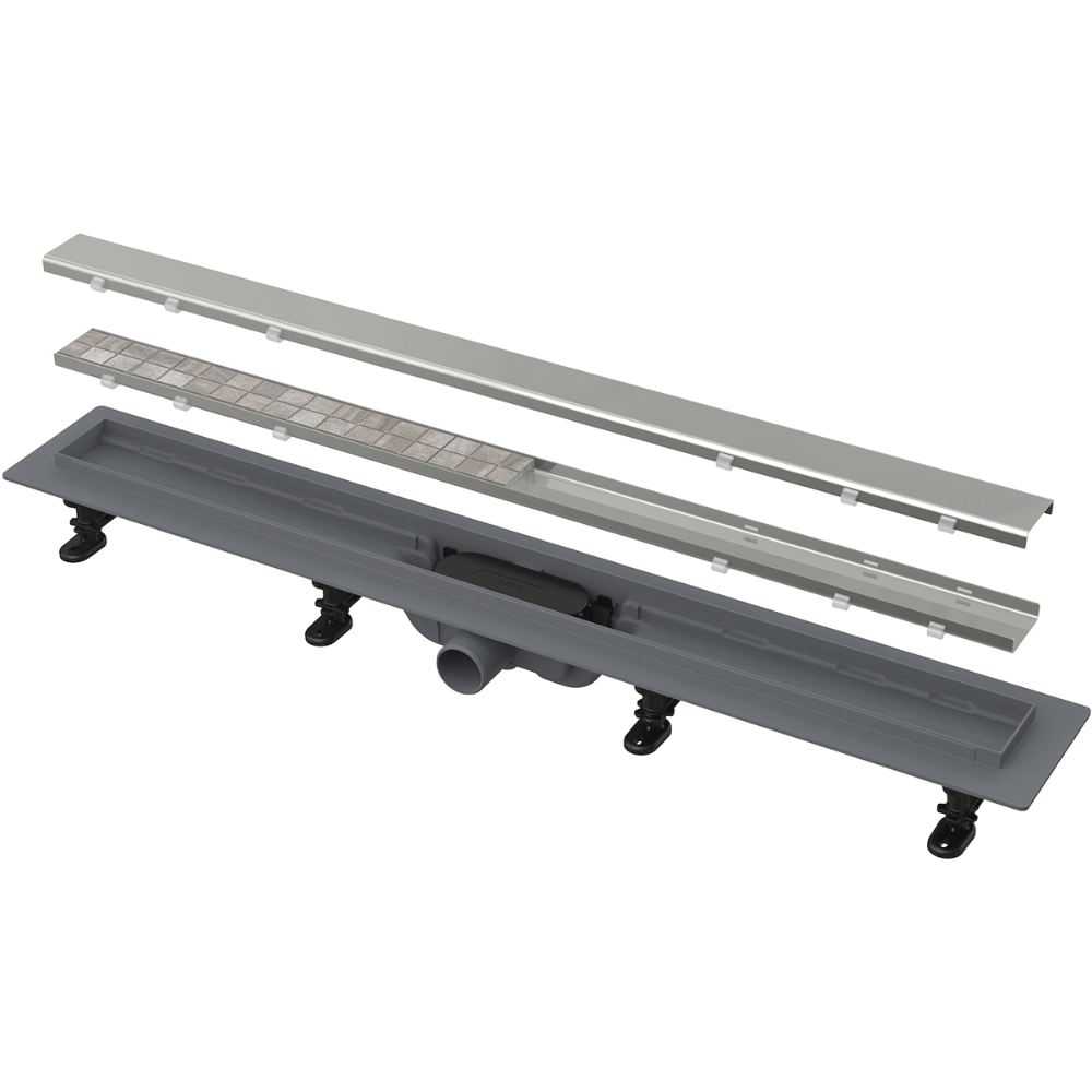 Rigola de dus Alca APZ19-650, gratar cu 2 fete, inox/plastic, 65 cm