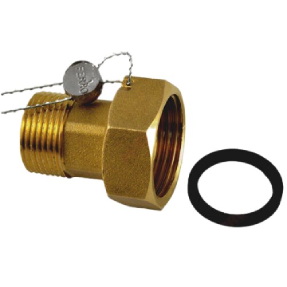 Set racord Ferro SG14 pentru instalare apometru, alama, 1 1/4