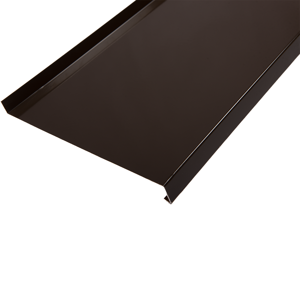 Glaf din aluminiu ECO, RAL 8014, maro, 300 x 20 cm