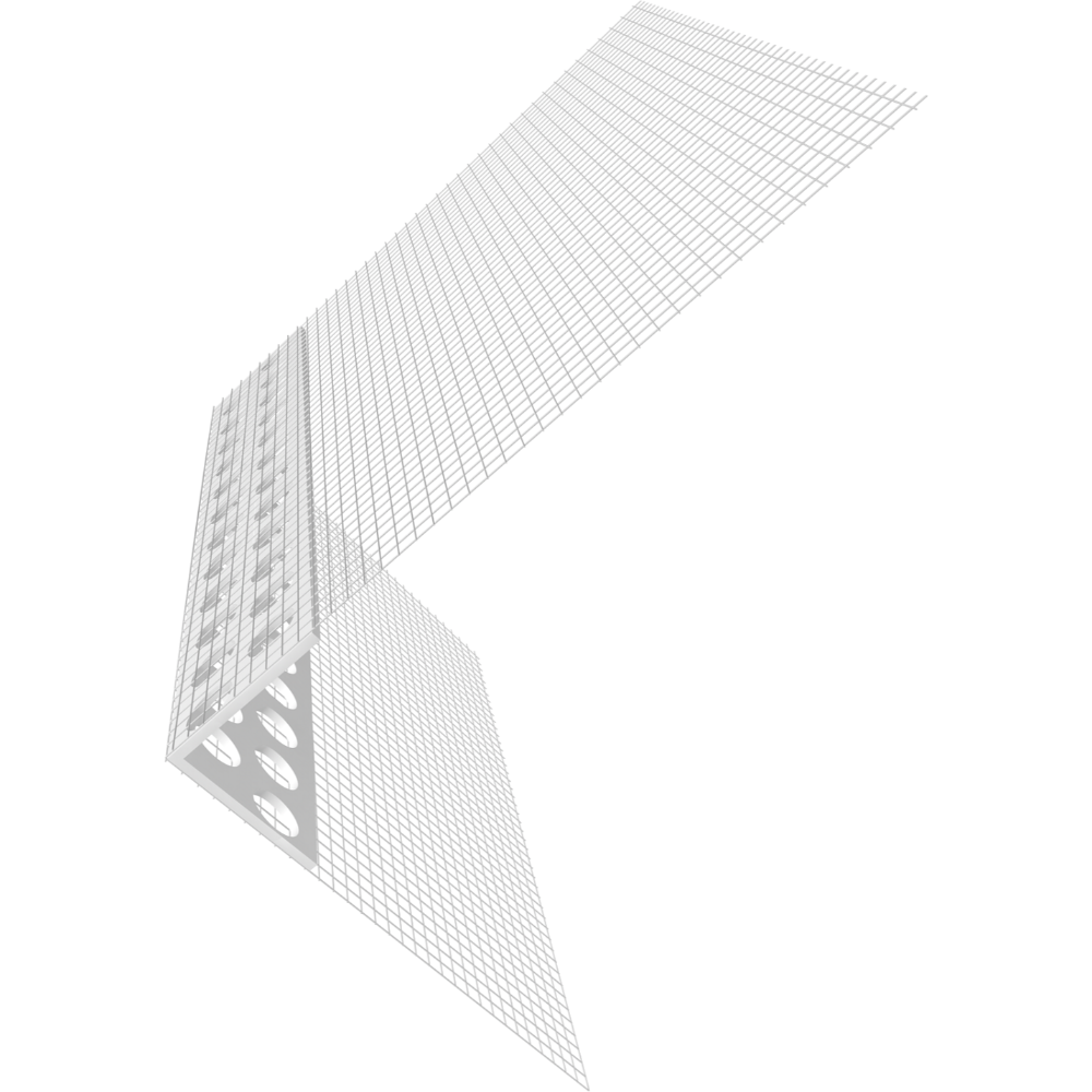 Profil de colt Ejot Pro GEW, PVC cu plasa fibra de sticla, 10 x 15 x 2500 mm