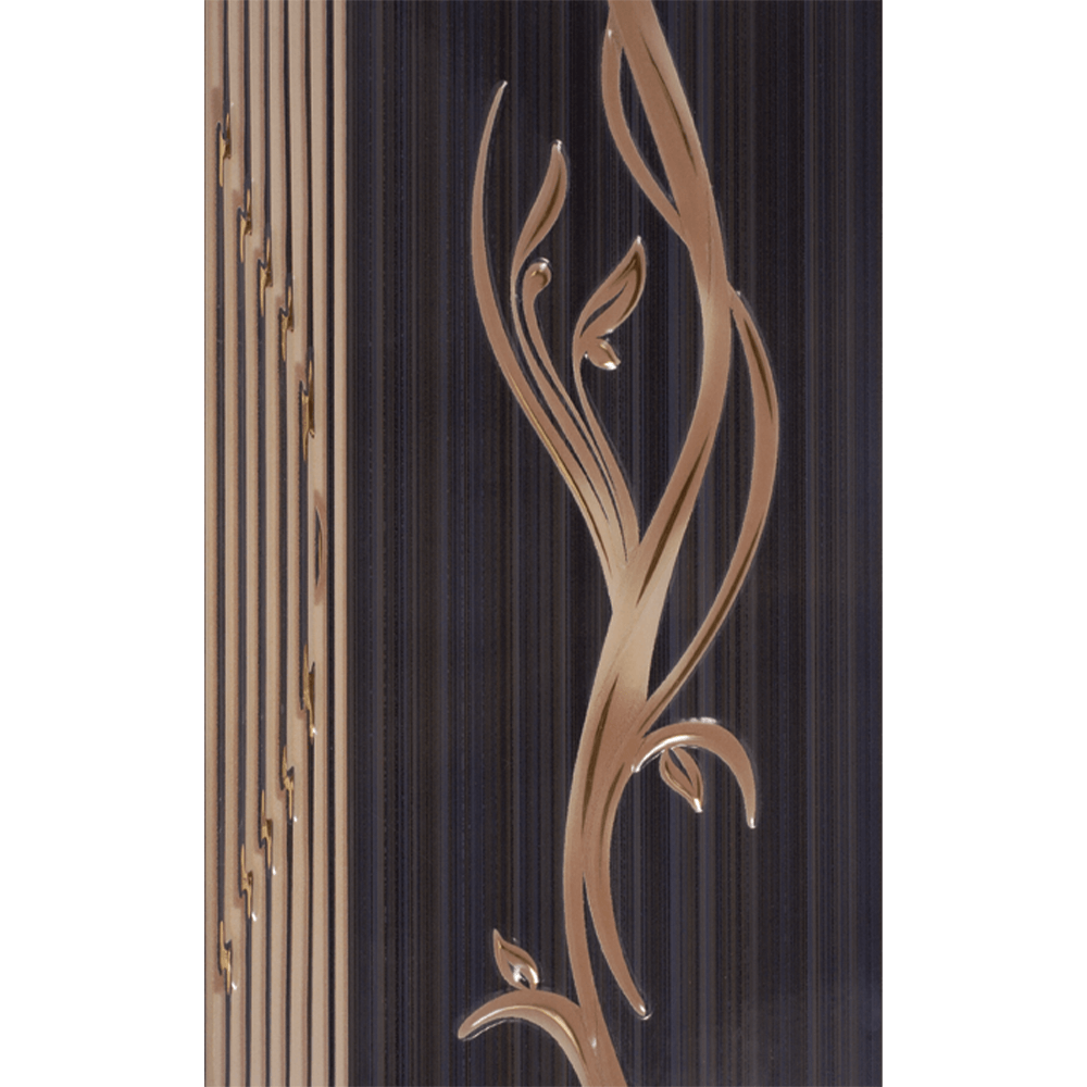 Faianta decorativa Kai Ceramics Sorel, negru, finisaj estetic, lucioasa, 25 x 40 cm