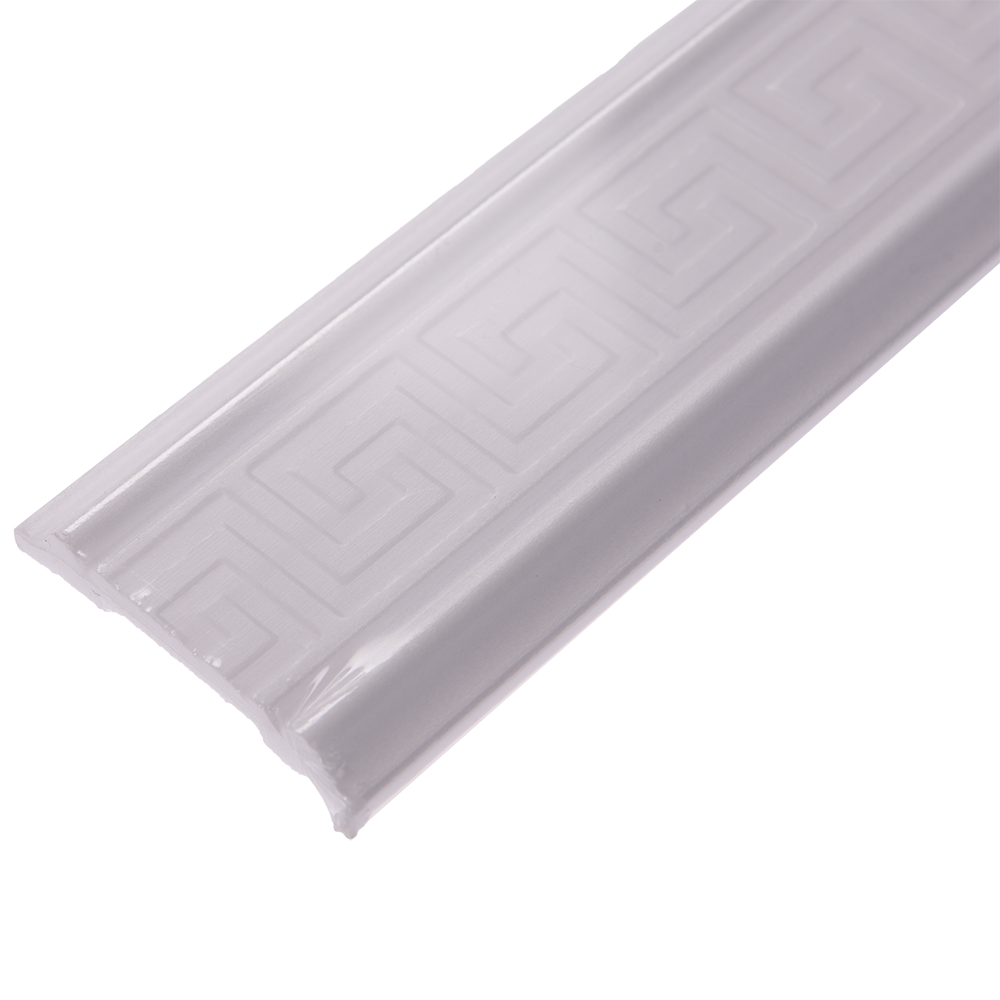 Bagheta decorativa Decosa Melanie, alb, polimer dur, 2m